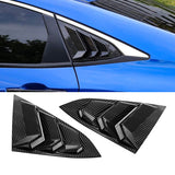 NINTE Rear Side Window Louvers Vent Cover For 2016-2021 10th Honda Civic Sedan Air Vent Scoop Shades Cover