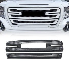 NINTE For 2019 - 2022 GMC Sierra 1500 SLT AT4 Front Mesh Grill Cover Grill Overlay Trim - NINTE
