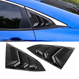 NINTE For 2016 - 2021 10th Honda Civic Sedan Air Vent Scoop Shades Cover Rear Side Window Louvers Vent Cover - NINTE