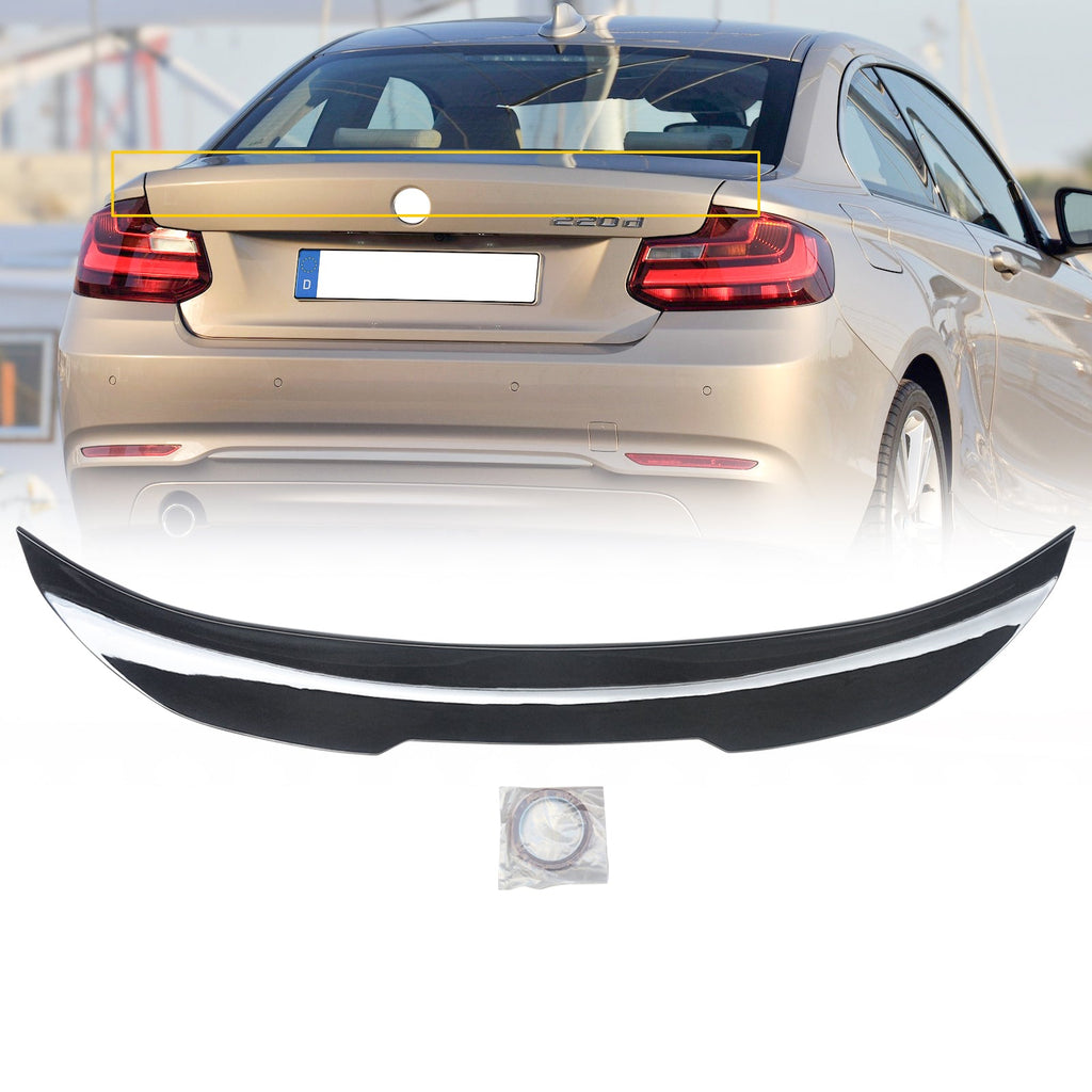 NINTE Rear Spoiler For BMW 2 Series F22 F87 M2 PSM Style Gloss Black