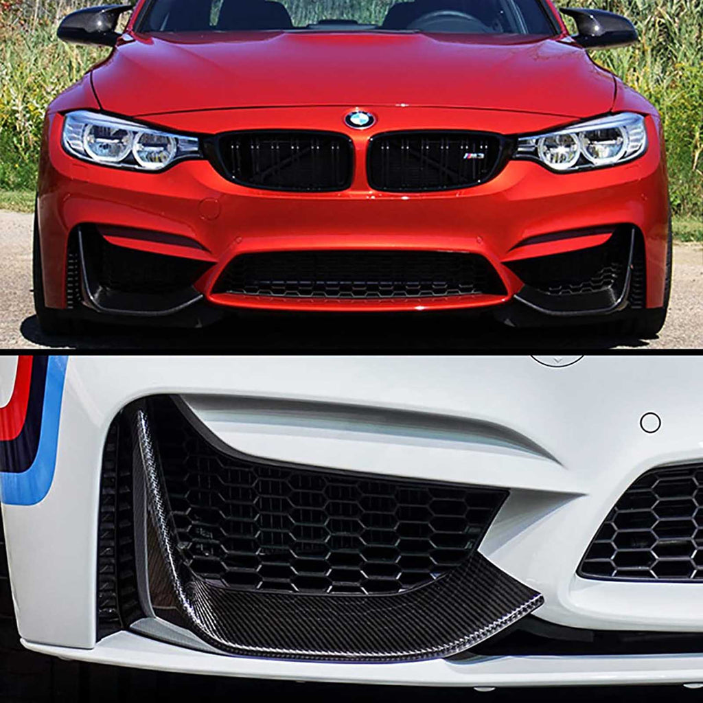 NINTE Front Splitters For 2015-2020 BMW F80 M3 F82 F83 M4 Performance Lip Kits 2 Pieces