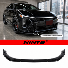 Laden Sie das Bild in den Galerie-Viewer, NINTE Front Bumper Lip Splitter Fit for KIA K4 GT-Line EX LXS 2025+ Gloss Black Chin Spoiler
  
