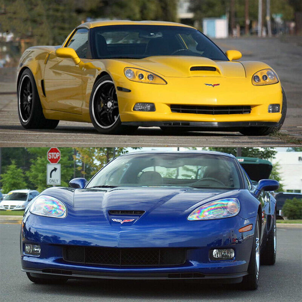 NINTE Front Lip For 2005-2013 Chevy Corvette C6 Z06 Factory Style ABS Painted Front Bumper Lip - NINTE