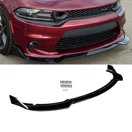 NINTE For 2015 - 2023 Dodge Charger SRT Scat Pack Front Lip Front Bumper Splitter ABS 3PCs - NINTE