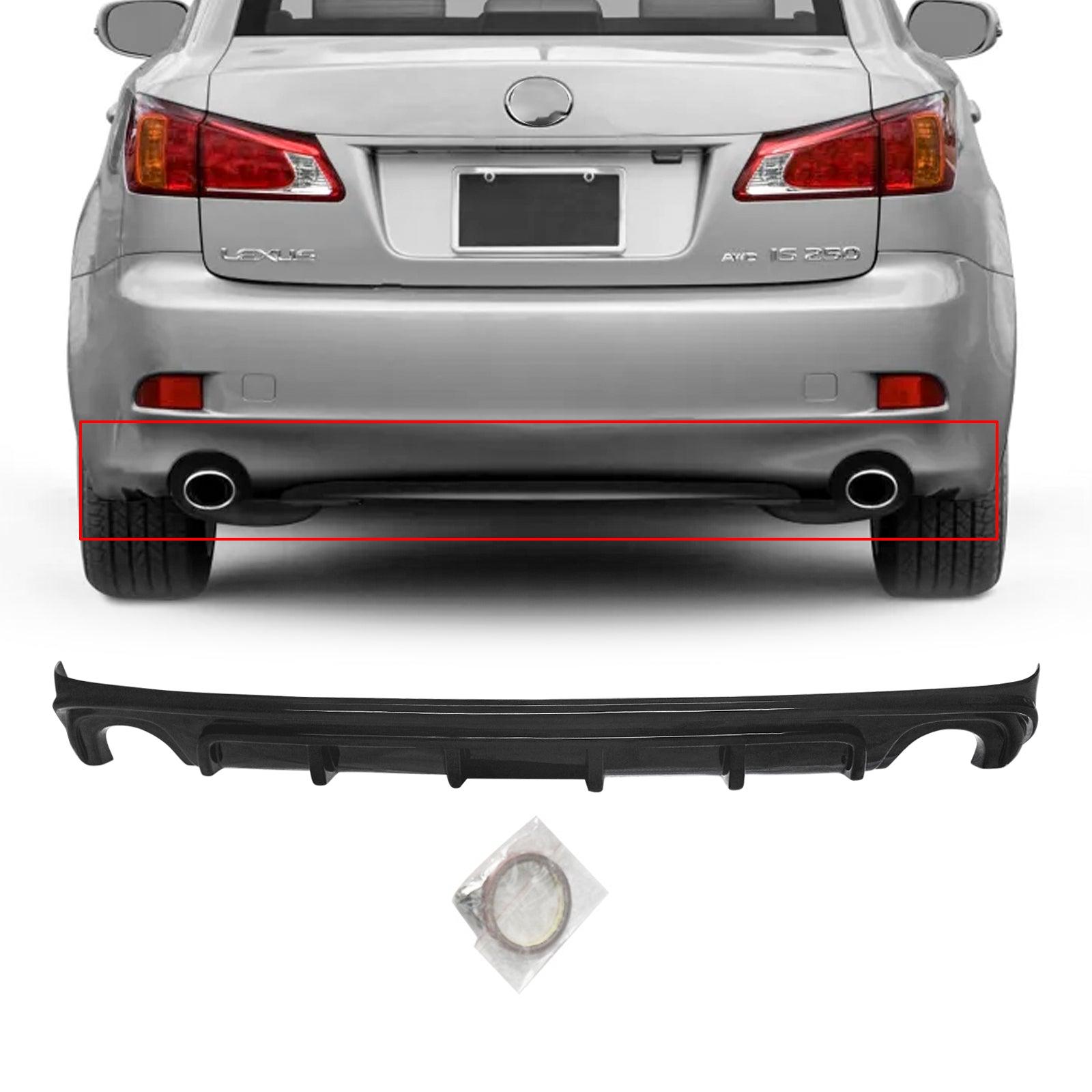 NINTE Rear Diffuser For 2006-2013 Lexus IS IS250 IS350 4DR Rear Bumper Lip