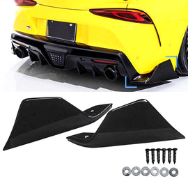 NINTE Rear Diffuser Lower Lip Splitters for 2020 - 2024 Toyota GR Supra A90 ABS AG Style Rear Bumper Side Corner Splitter Aprons Extensions - NINTE