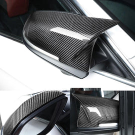 NINTE Real Carbon Fiber Mirror Covers For 2012 - 2018 BMW 3 Series F30 F31 F34 4 Series F32 F33 F36 1 Series F20 2 Series F22 F23 X1 E84 M2 F87 Tape - On Overlay(NOT the Replacement) - NINTE