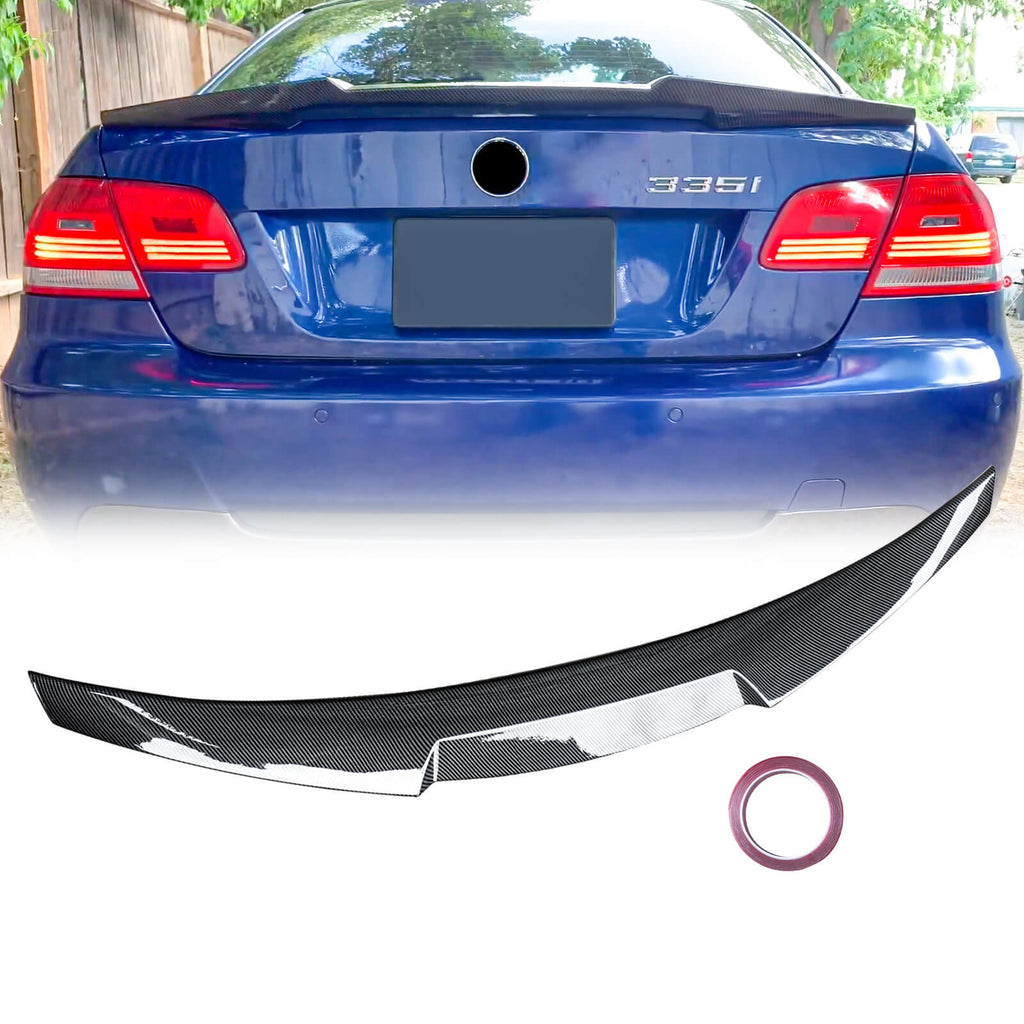 NINTE Rear Spoiler For 2007-2013 BMW 3 Series Coupe E92 328i 335i Coupe Carbon Fiber Look
