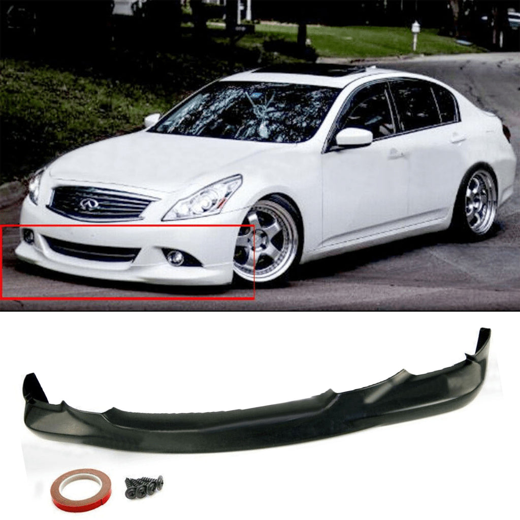 NINTE  Front Bumper Lip For 10-13 Infiniti G37 Sedan 4DR OE Style