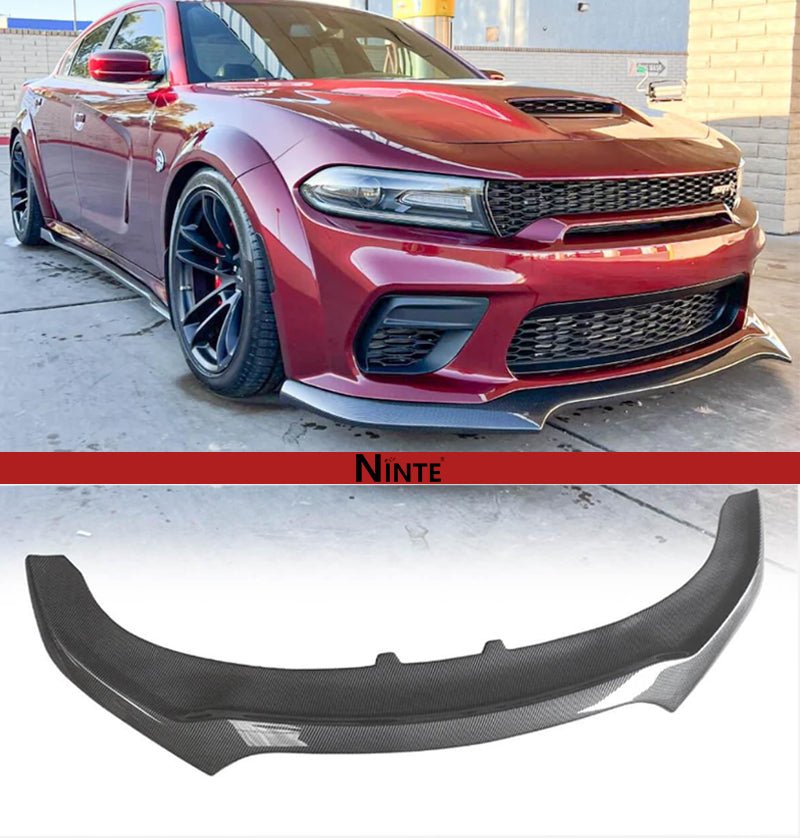 NINTE Front Bumper Lip For 2020 - 2023 Dodge Charger SRT Widebody Front Lip Splitter Latest Version - NINTE