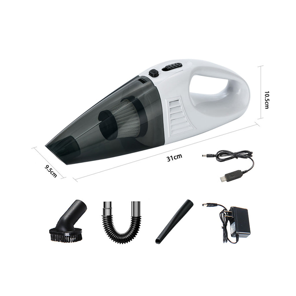 NINTE Wireless Cordless Car Vacuum Portable Mini Handheld Rechargeable 60w White