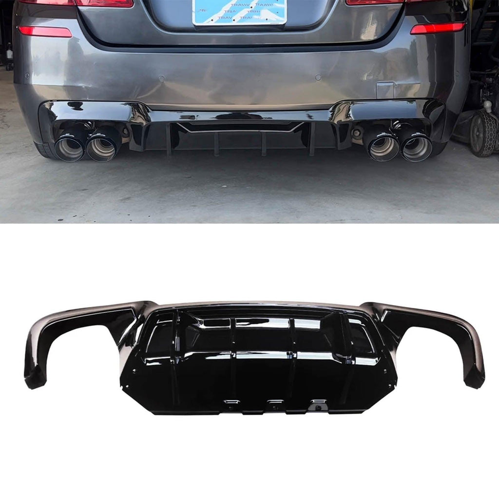 NINTE For 2011-2016 BMW F10 M Sport ABS F90 M5 Rear Diffuser Style NOT ...