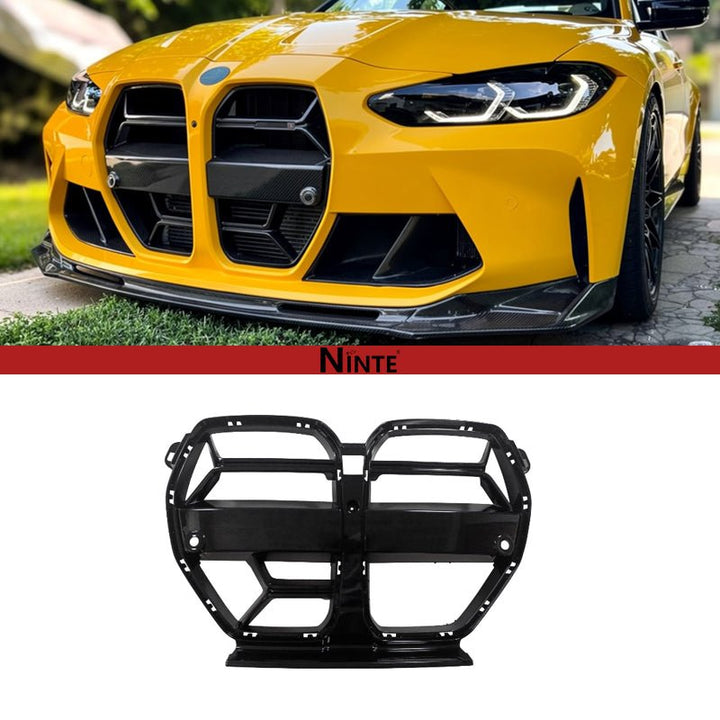 NINTE Nose Grille For 2021 - 2025 BMW G80 G81 M3 G82 G83 M4 Gloss Black - NINTE