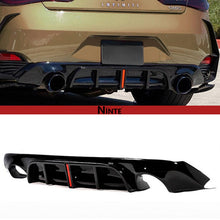 Load image into Gallery viewer, NINTE Rear Diffuser For  2017-2022 INFINITI Q60 Rear Bumper Diffuser W/ LED Brake Light Gloss Black