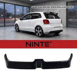 NINTE Rear Roof Spoiler Wing Fit For VW Polo MK5 6R 6C GTI R 2011-2018 Painted Gloss Black One Piece Sport Style Without Logo - NINTE