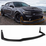 NINTE For 2020-2023 Dodge Charger SRT Widebody H Style Winglet Front Bumper Lip Matte Black