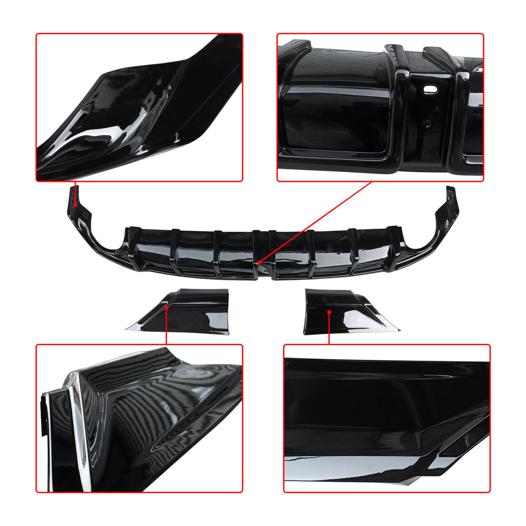 NINTE For 2022-2024 11th Honda Civic Sedan Rear Diffuser with Corner Spats