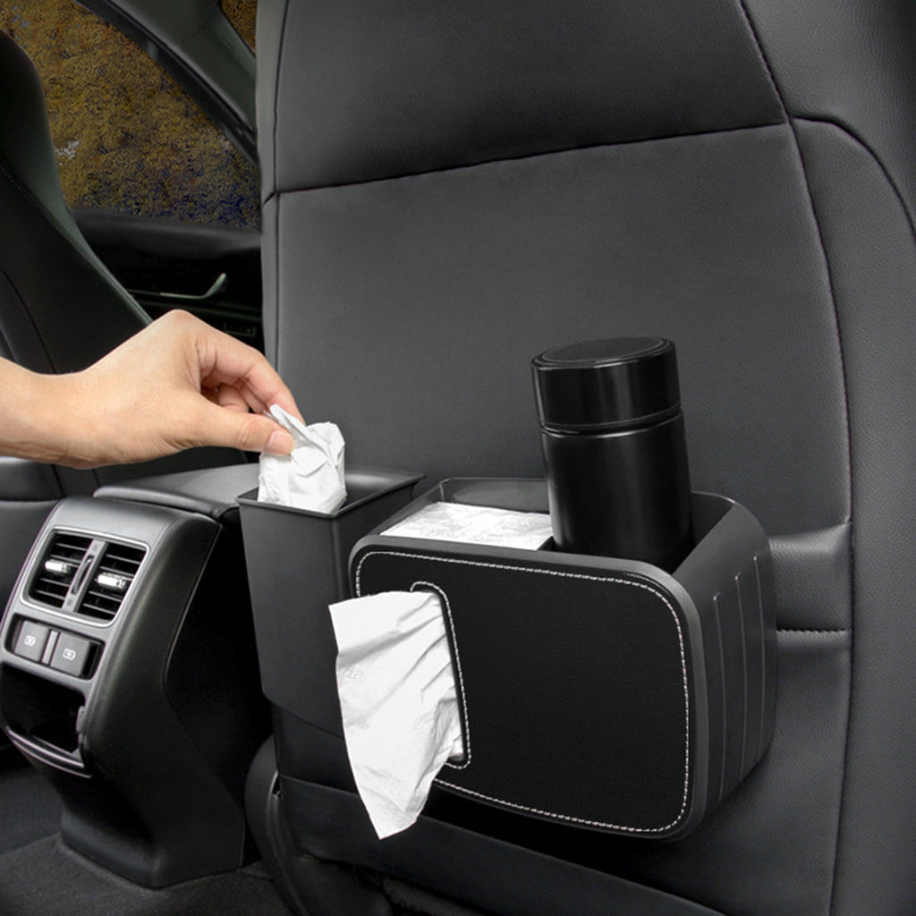 NINTE Car Trash Can Tissue Box 2-in-1 Automotive Interior Product