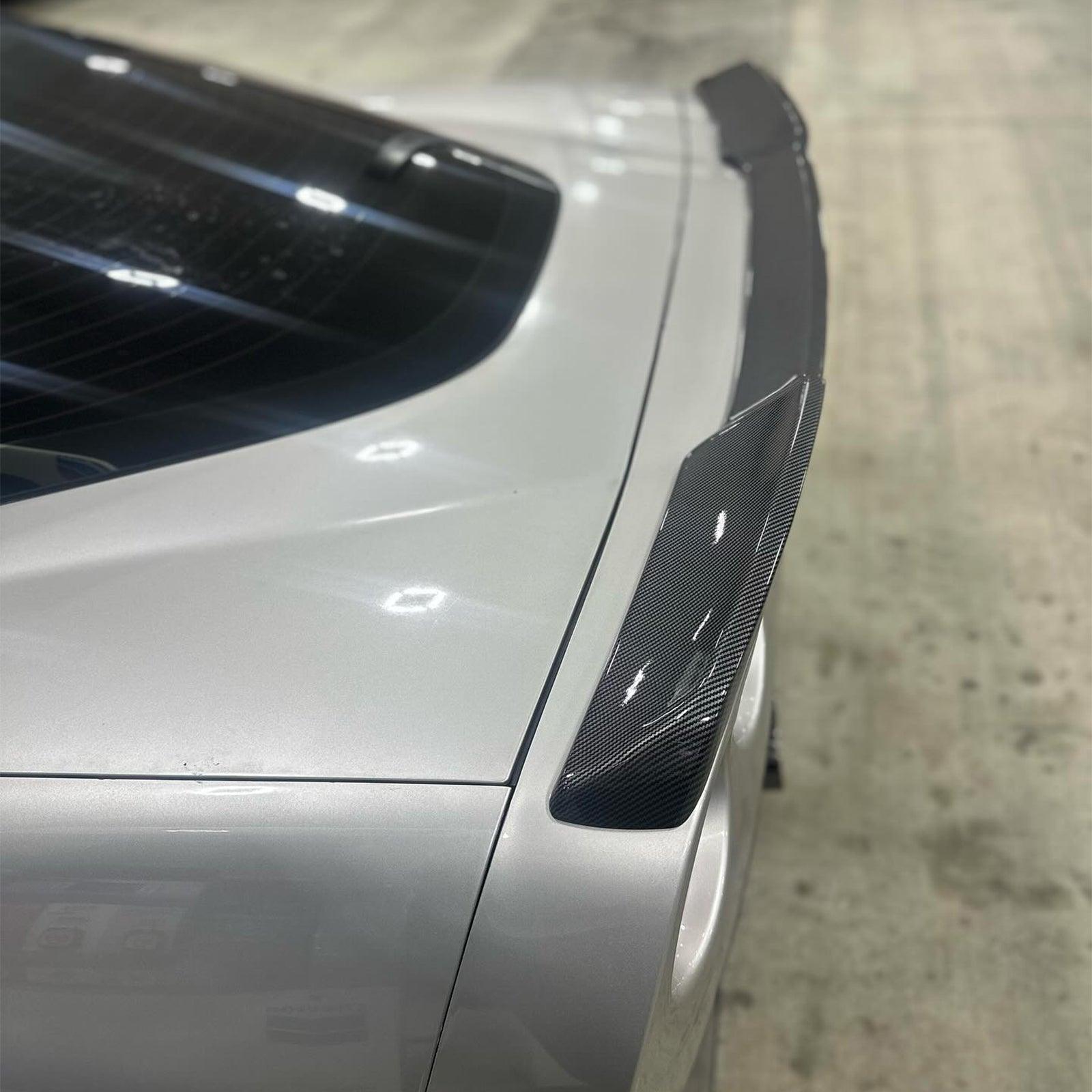 NINTE For 2005-2013 Corvette C6 Rear Spoiler Wicker Bill Flap ABS Trunk ...