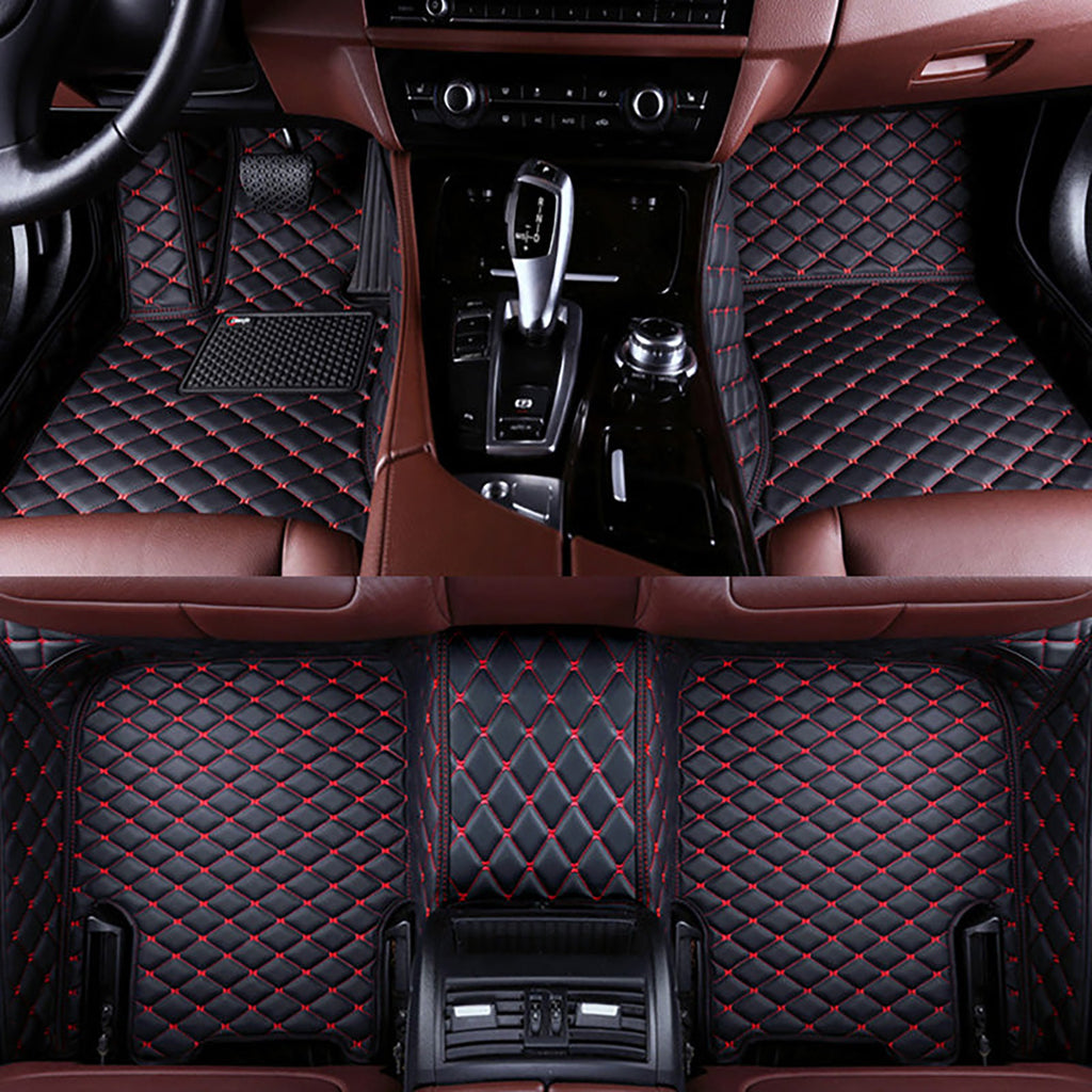 NINTE Floor Mat For 2020 2021 Audi Q7 Custom 3D Full Covered PU Leather Carpet