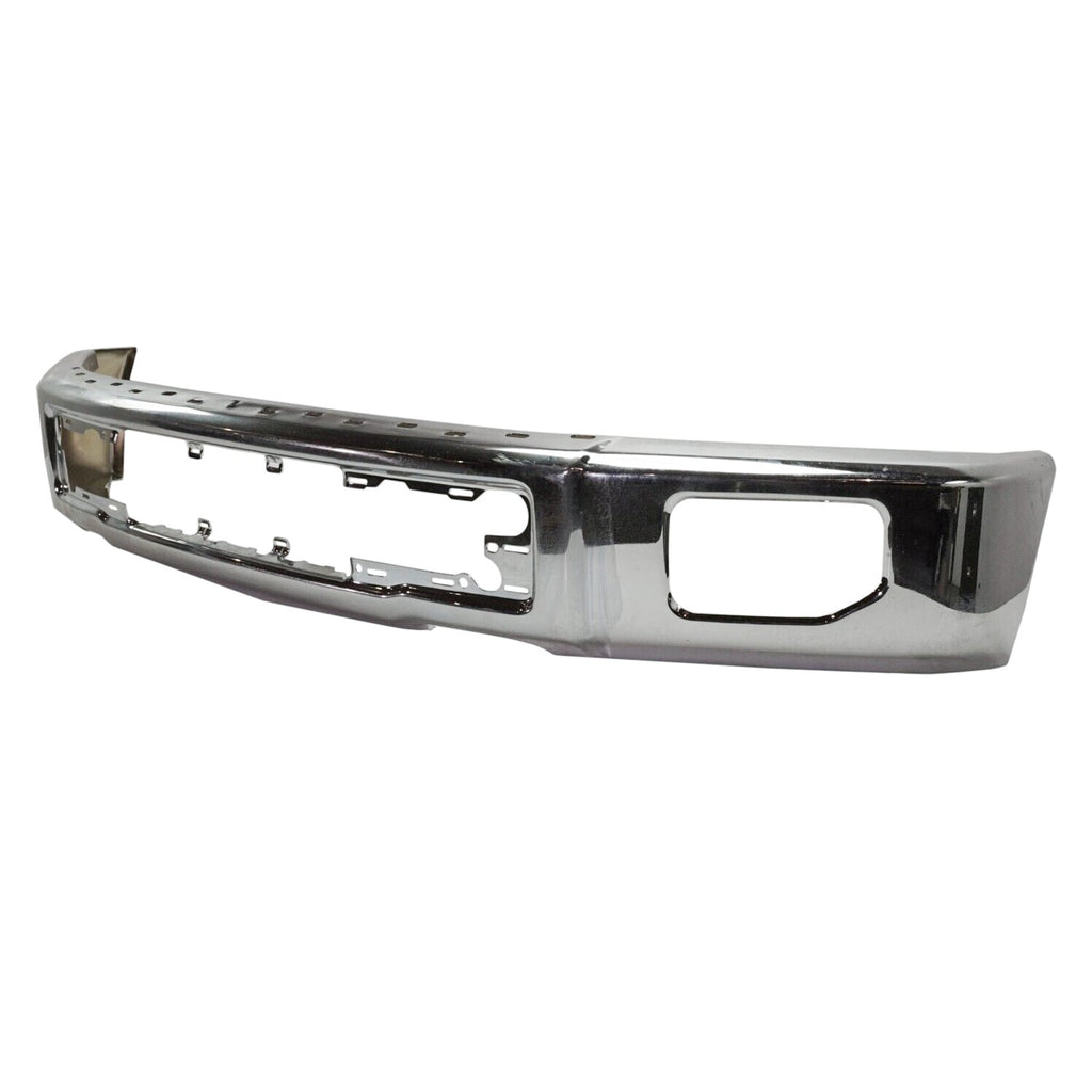 NINTE Front Bumper Face Bar For 2015 2016 2017 Ford F-150 With Fog Light Holes Chrome