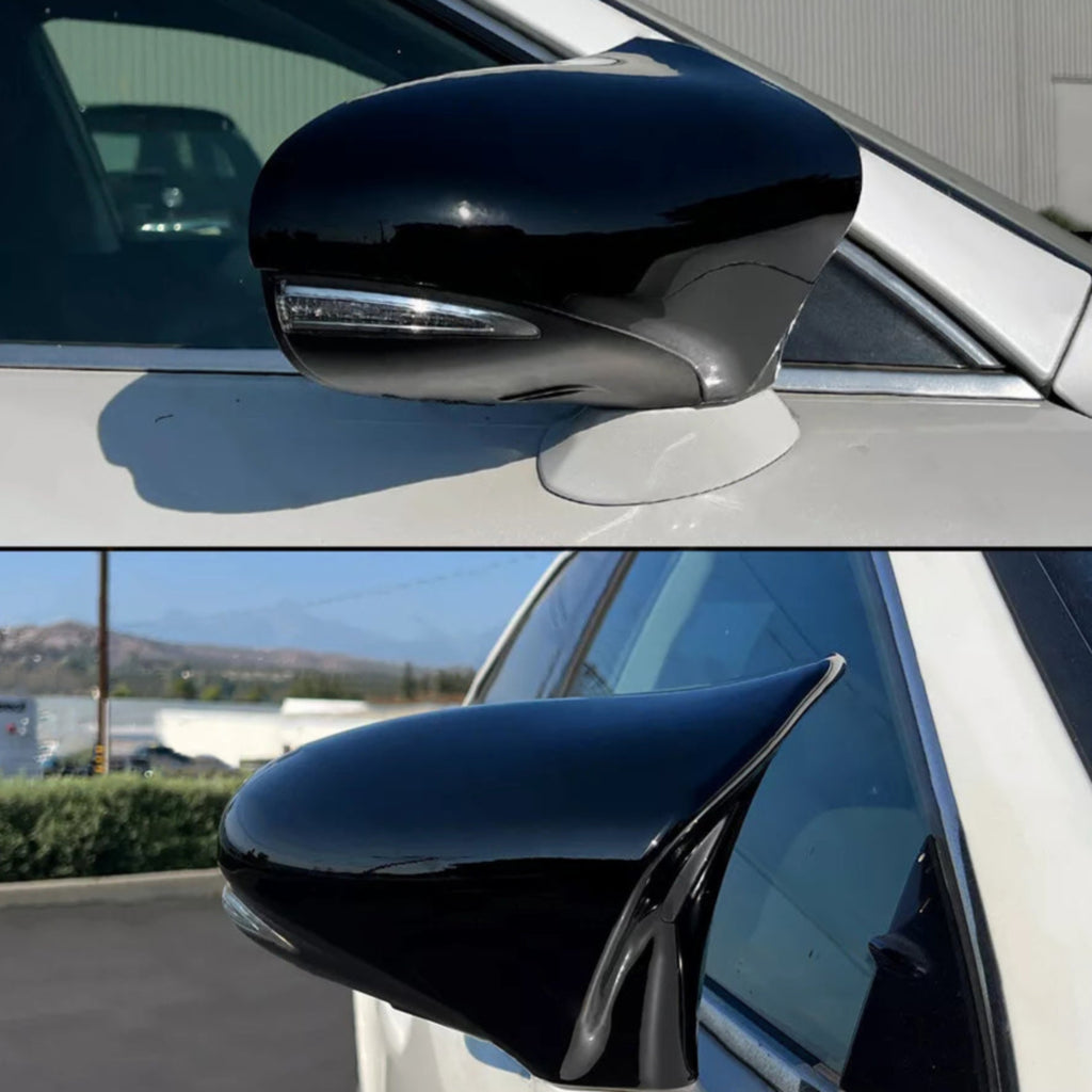 NINTE For 2014-2020 LEXUS IS200t IS300 IS350 M Style Side Mirror Cover Overlay Gloss Black