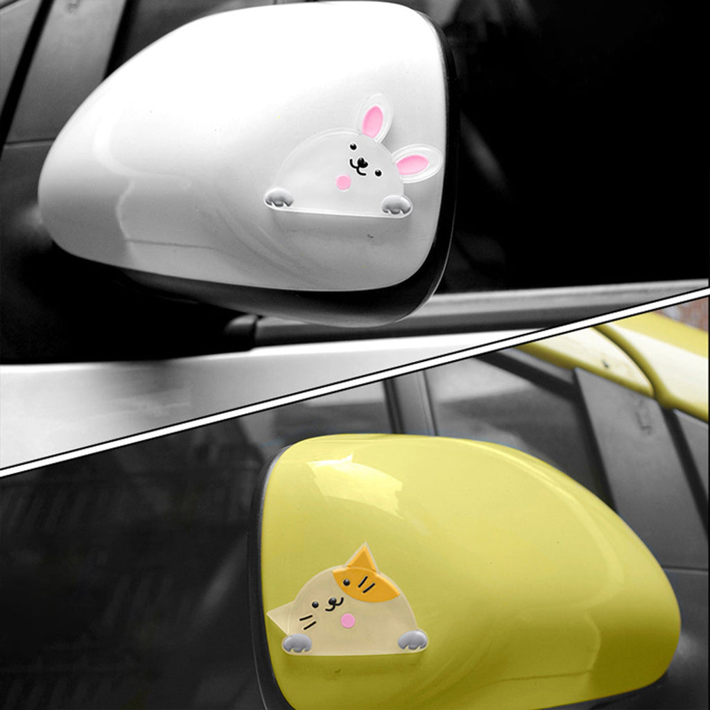 NINTE Cartoon Stickers For Car Door Edge Collision Protection Rearview Mirror