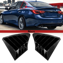 Laden Sie das Bild in den Galerie-Viewer, NINTE Rear Side Window Louvers for 2014 - 2024 Infiniti Q50 Air Vent Scoop Shades Cover Blinds Trim Exterior Accessories Sport Style 2pcs - NINTE
