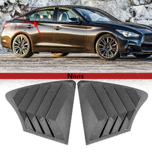 Laden Sie das Bild in den Galerie-Viewer, NINTE Rear Side Window Louvers for 2014 - 2024 Infiniti Q50 Air Vent Scoop Shades Cover Blinds Trim Exterior Accessories Sport Style 2pcs - NINTE