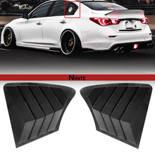 Laden Sie das Bild in den Galerie-Viewer, NINTE Rear Side Window Louvers for 2014 - 2024 Infiniti Q50 Air Vent Scoop Shades Cover Blinds Trim Exterior Accessories Sport Style 2pcs - NINTE