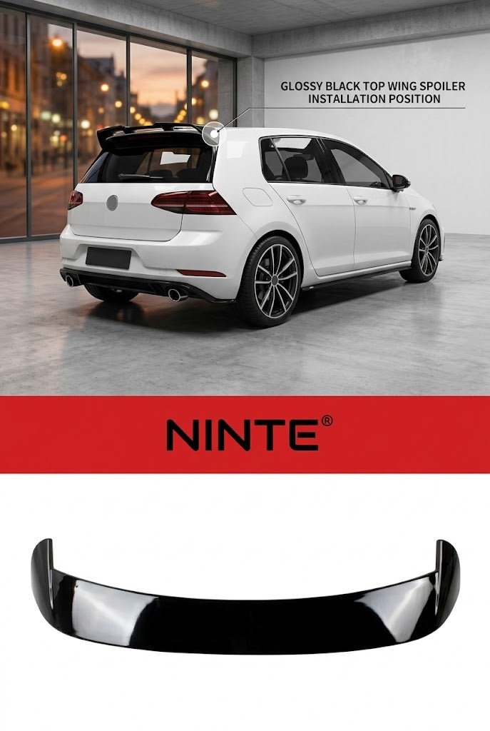 NINTE Rear Roof Spoiler Wing Fit For Seat Leon MK3 Standard Models 2012-2020 Painted Gloss Black One Piece Without Logo - NINTE
