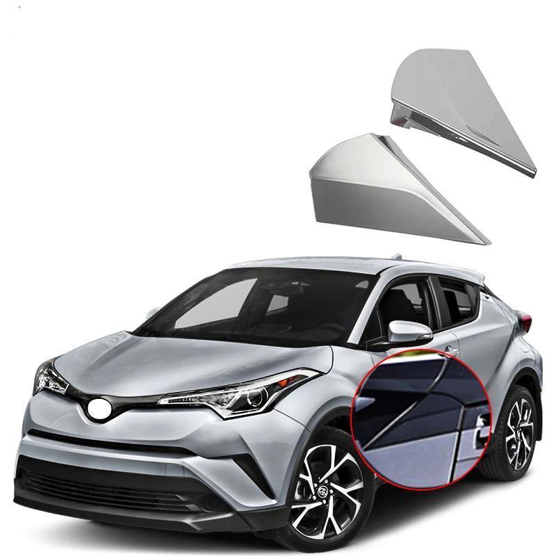 NINTE Toyota C-HR 2017-2018 Rear Side Window Triangle Tail ABS Chrome Spoiler Wing Trim Cover - NINTE