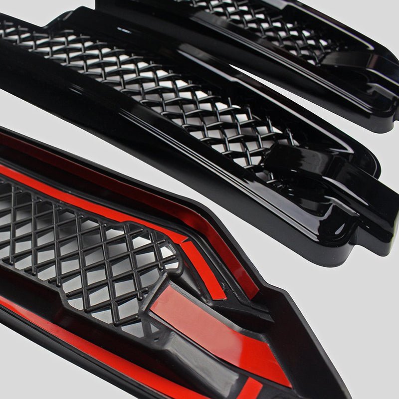 NINTE For 2016 - 2018 GMC Sierra 1500 Grille Overlay Grille Covers Chrome/Gloss Black - NINTE