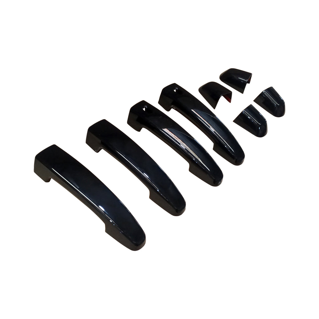 NINTE For 18-24 Chevy Equinox GMC Terrain Door handle Covers with 2 Smart Holes Gloss Black