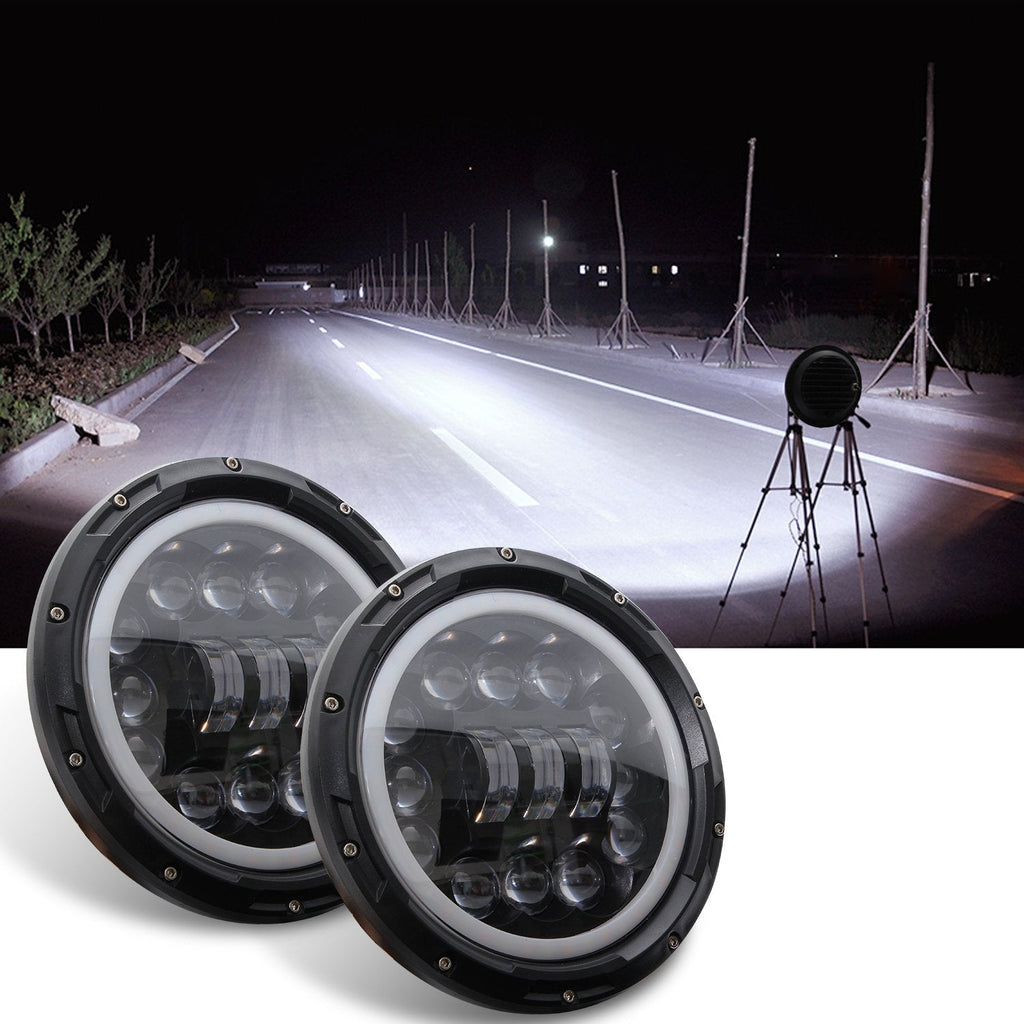 NINTE 400W Round LED Trunk Headlights