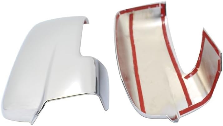NINTE Tape - On Rearview Mirror Cover + Door Handle Cap Chrome for Dodge Ram 1500 2500 2009 - 2018 | Jeep Grand Cheroke 2005 - 2011 ABS W/O Passenger Keyhole Turn Signal Cut - Outs (NOT Replacement) - NINTE