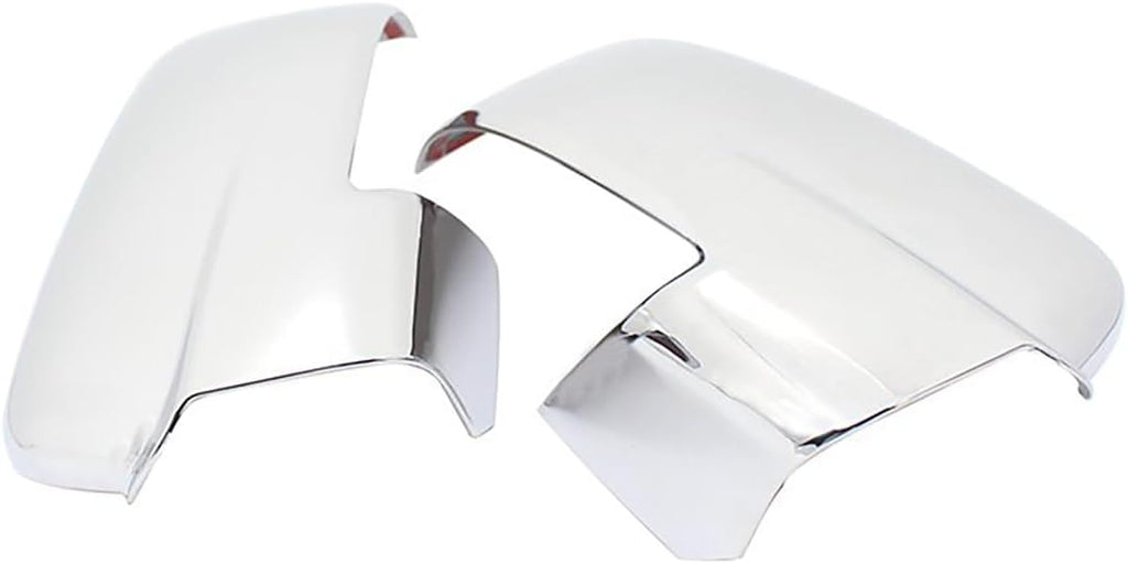 NINTE Tape - On Rearview Mirror Cover + Door Handle Cap Chrome for Dodge Ram 1500 2500 2009 - 2018 | Jeep Grand Cheroke 2005 - 2011 ABS W/O Passenger Keyhole Turn Signal Cut - Outs (NOT Replacement) - NINTE