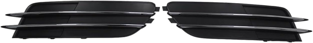 NINTE Front Bumper Fog Light Grille Inserts For Audi 2012-2015 A6 & A6 Quattro | Replaces OEM 4G0807681 & 4G0807682 Left & Right Set Direct Clip-In Installation
