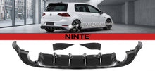 Charger l'image dans la galerie, NINTE Rear Bumper Lip Diffuser Splitter Fit For VW Golf MK7.5 GTI GTD TSI TDI 2017-2020 TCR Style Painted Gloss Black One Piece Without Logo