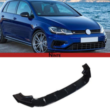 Load image into Gallery viewer, NINTE Front Bumper Lip for Volkswagen 2015 - 2021 VW Golf MK7 MK7.5 R - line GTI R Gloss Black ABS Spoiler Splittber Body Kits Guard Front Chin Splitter 3Pcs Segmented Design - NINTE
