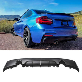 NINTE MP Style Rear Diffuser For BMW 2014-2021 F22 F23 2 Series M Sport Rear Bumper Lip ABS - NINTE