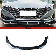 Load image into Gallery viewer, NINTE Front Lip for Hyundai Elantra 4 - Door Sedan 2021 2022 2023 2024 ABS Painted Carbon Fiber Style Bumper Spoiler Splittber Body Kits Guard Front Chin Splitter 3 PCS - NINTE