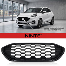 Charger l'image dans la galerie, NINTE Front Bumper Upper Grille Mesh Trim Fit For Ford Puma ST-Line 2019-2025 Painted Gloss Black Without Logo