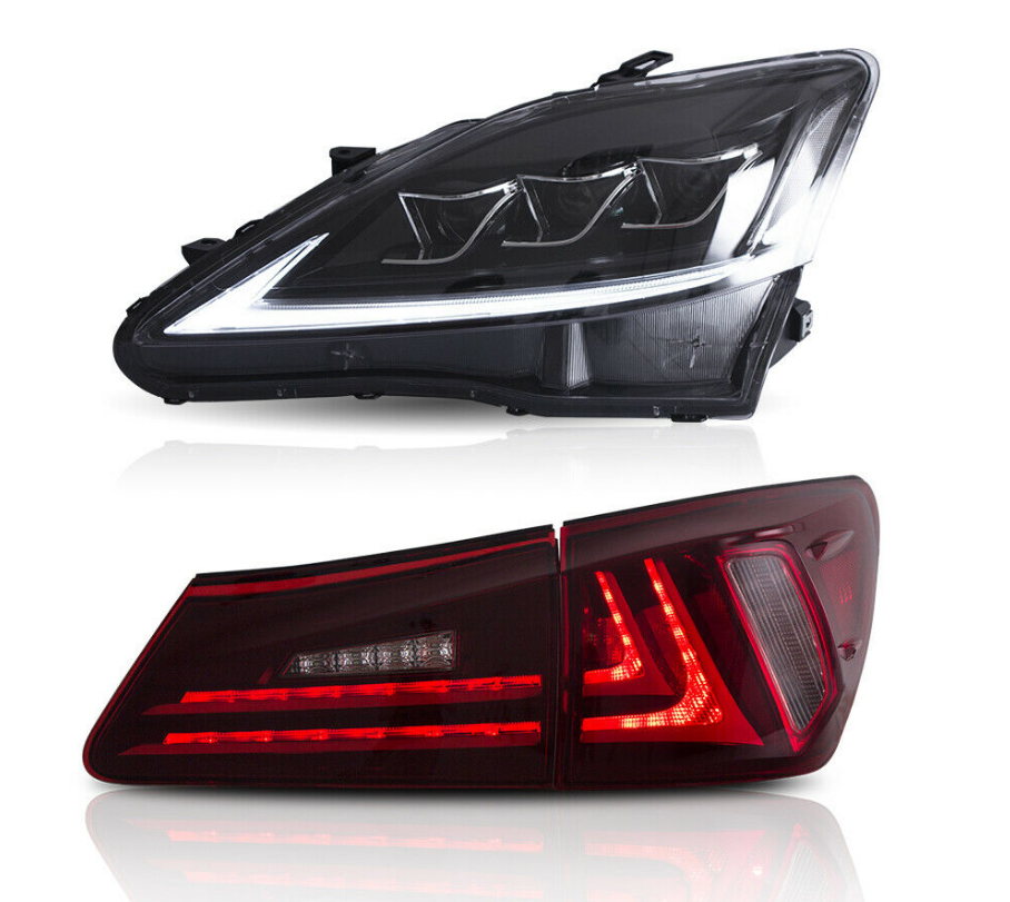 NINTE LED Headlights + Tail Lights For Lexus IS250 350 ISF 2006-2012 2 Pair - NINTE