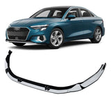 NINTE Front Lip For 2022 2023 2024 Audi A3 8Y ABS Front Bumper Splitter ABS 3 Pieces