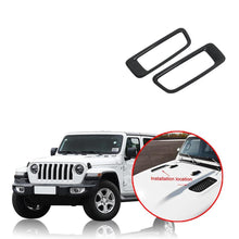 Charger l&#39;image dans la galerie, NINTE Jeep Wrangler JL 2018-2019 Bright Style Front Engine Hood Air Conditioning Outlet Cover - NINTE