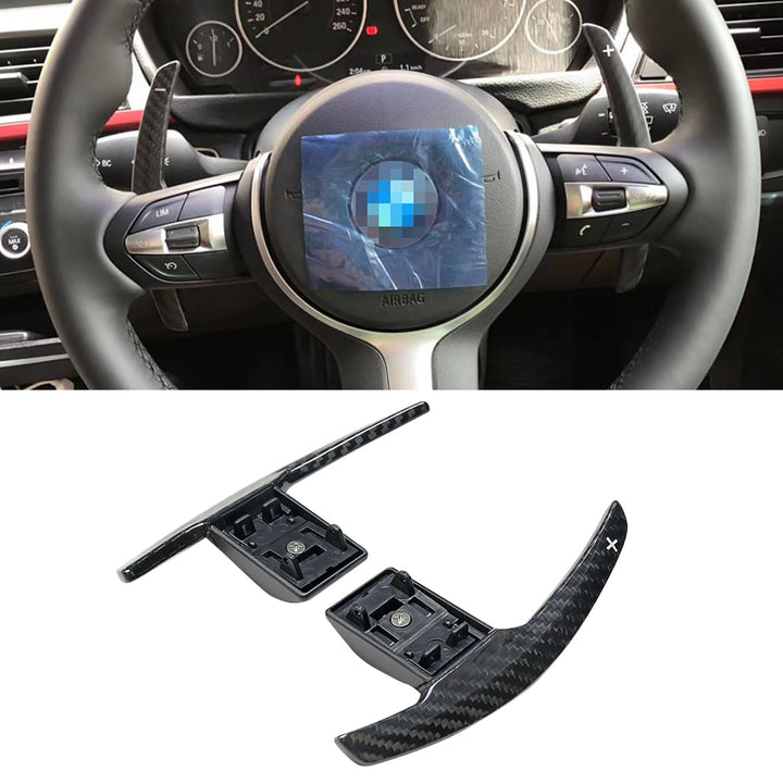 NINTE Steering Wheel Shift Paddles For BMW M3 M4 F30 F32 F80 F82 Carbon Fiber Paddle Replacement - NINTE