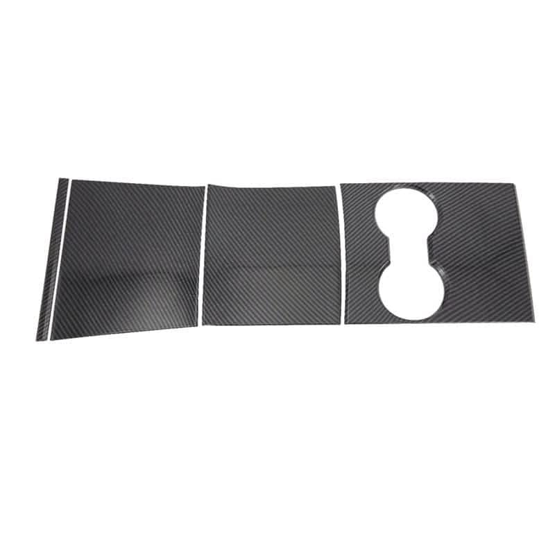 NINTE Tesla Model 3 2017-2019 Carbon Fiber Front Water Cup Holder Panel Cover - NINTE