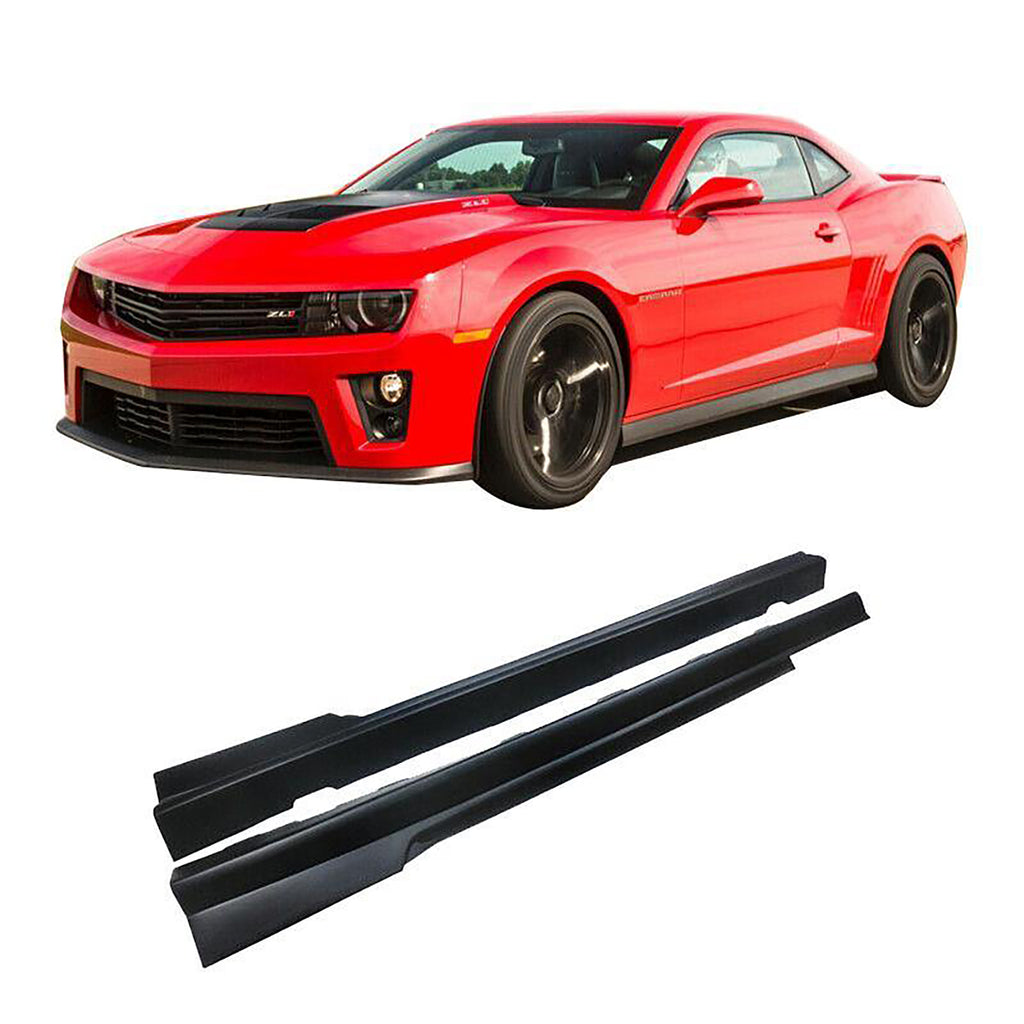 NINTE Side Skirts For Chevy Chevrolet Camaro 2010-2015 ZL1 Style Side Body Extension Trim Frame Door Rocker Panels Lip