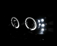 Cargar imagen en el visor de la galería, For 99-04 F250 F350 F450 Super Duty Black LED Halo Projector Headlights Lamps - NINTE
